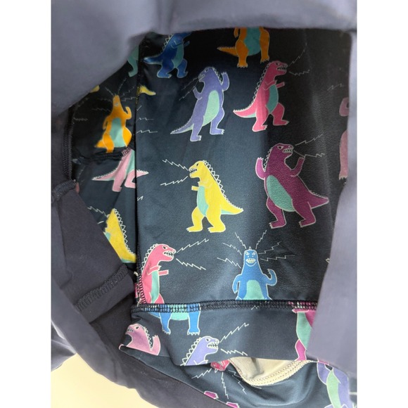 Chubbies Men's Running Shorts Dinosaur Print Liner Navy Blue Casual Medium M - Picture 3 of 6